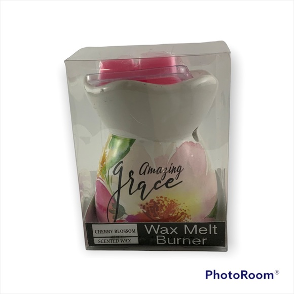 Amazing Grace Wax Melt Burner Set With Melts White Floral Multi Color NEW - Picture 5 of 10